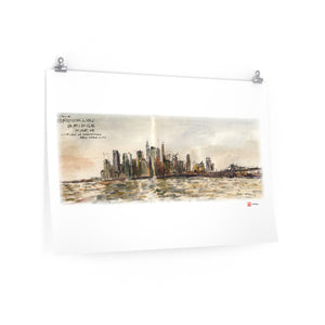 NYC - Manhattan Skyline - Premium Poster